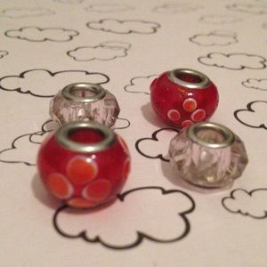 Red and Pink Charms