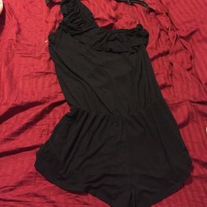 Black one shoulder Romper