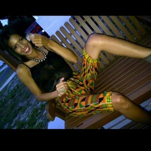 Mid Waist African Print Capri Pants