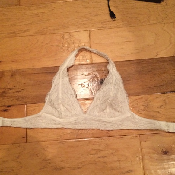 White halter bralette