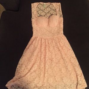 Pink Lacey florally summer dress