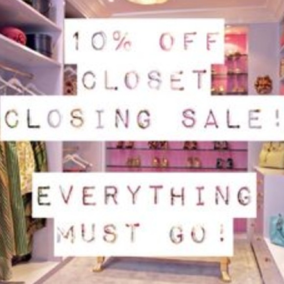 CLOSET CLOSING! Everything must go!