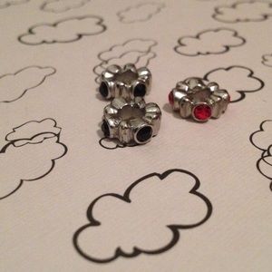 Black and red spacers