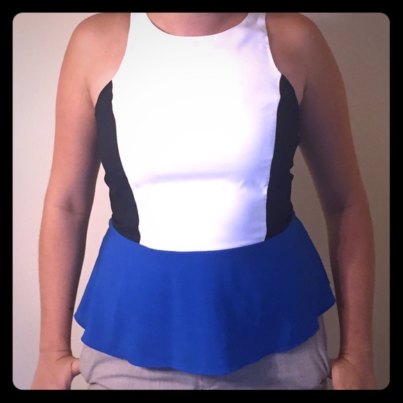 Express color block peplum shirt