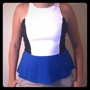 Express color block peplum shirt