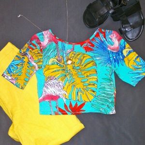 Asos tropical crop top