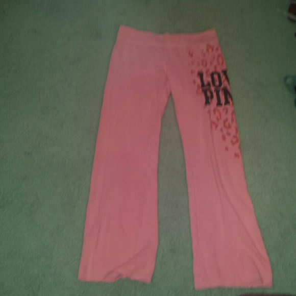 Love pink sweat pants