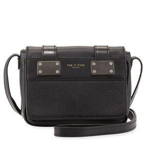 Rag & Bone Black Pilot mini cross body bag.
