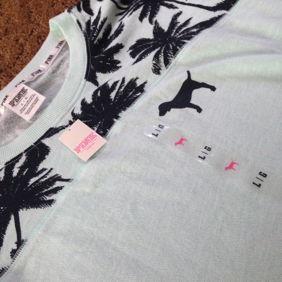 Vs pink mint crewneck. CLEARANCE - Picture 3 of 3