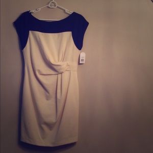 Jessica Simpson cream and black dress