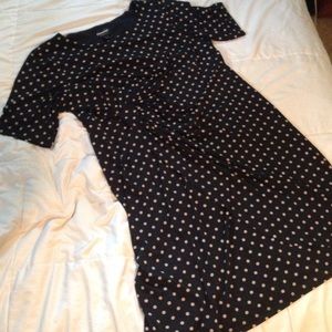 Black and Tan Short Sleeve Dress