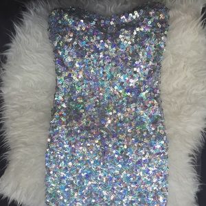 Silver Sequin Mini