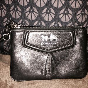 Black Coach vintage wristlet