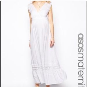 Asos Maternity Dress- white