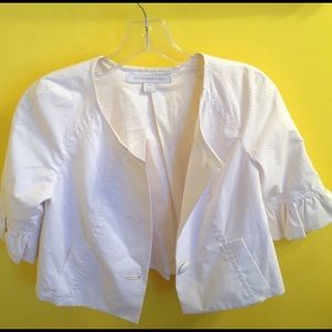 White Express crop jacket