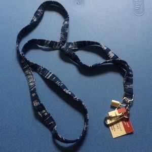 Blue and White HandMade Lanyard