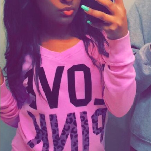 Purple LovePink Crew Neck - Picture 2 of 3