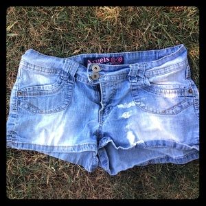 Light Denim Blue Shorts