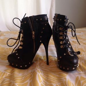 Black punk stilettos.