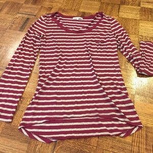 Anthropologie casual striped tee - medium