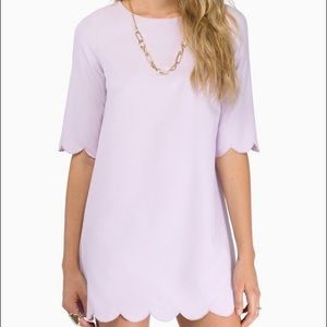Tobi Lavender scallop shift dress