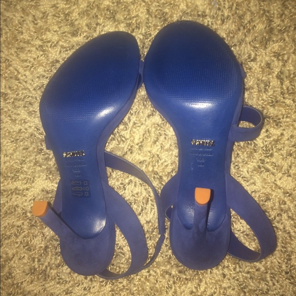 Schutz blue suede heel sandals - Picture 2 of 3