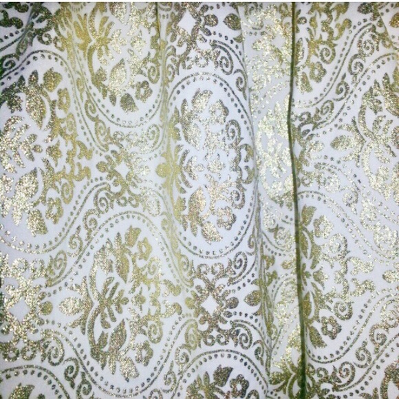 Sold Nasty Gal White and Gold Mustard seed dress - Picture 3 of 4