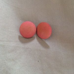 Pink circled earrings