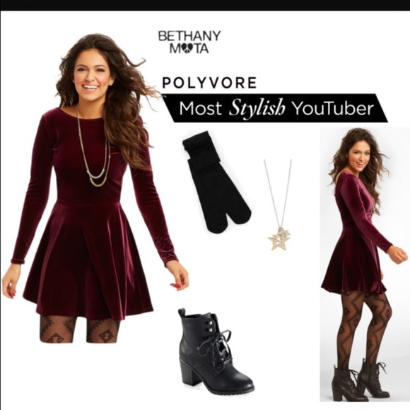 Aeropostale Velvet scoop back dress