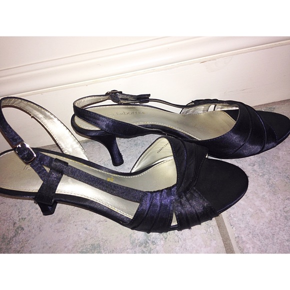 Navy Open-toe Heeled Sandal