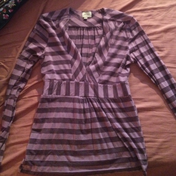 Ella Moss Pink and Purple Striped Shirt