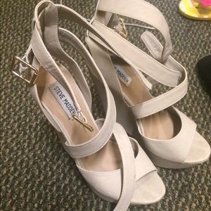 Steve Madden beige/nude Wedge Heels