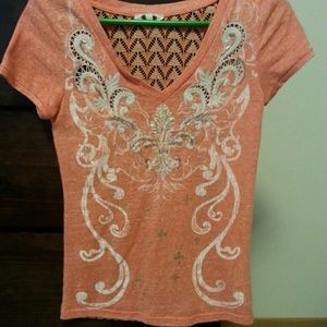 Light Orange/Peach Miss Me Top