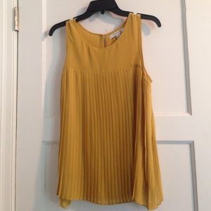 Mustard yellow flowing tank top