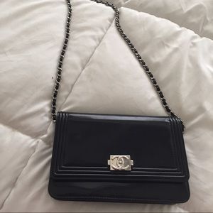 Chanel O-wallet with chain.