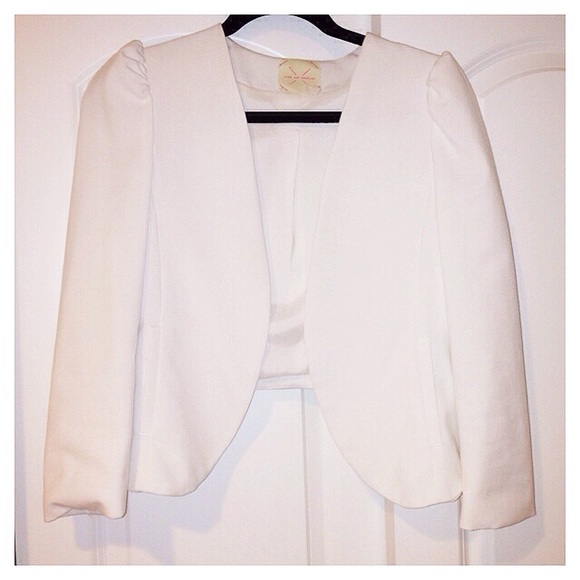 UO Pins and Needles White Blazer