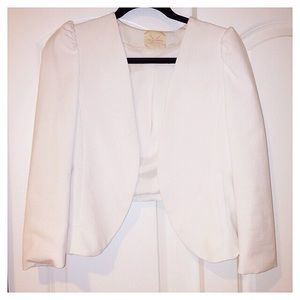 UO Pins and Needles White Blazer