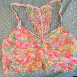 VS PINK Multicolored Racerback Bralette Size M