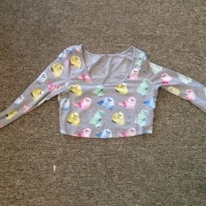 long sleeve crop top