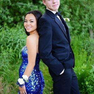 ON HOLD Blue sparkly mermaid gown NWOT