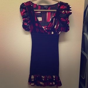 Bebe short sleeve bandage dress