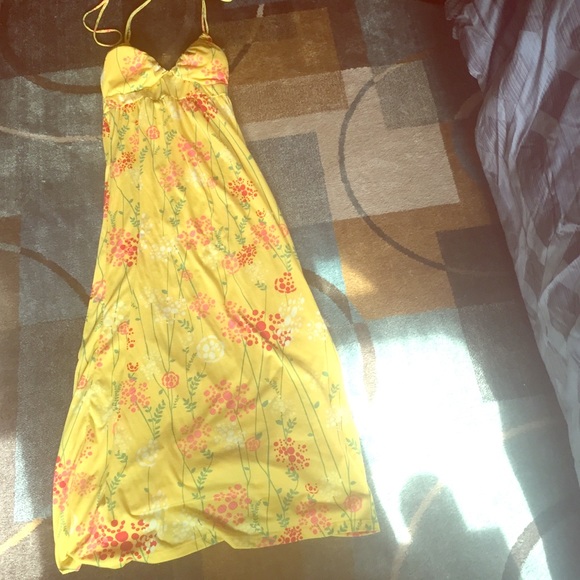 Yellow maxi dress