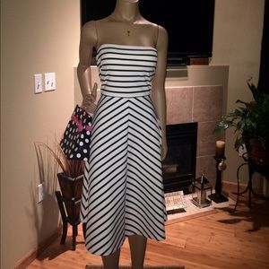 The Limited Striped Strapless Dress Sz M