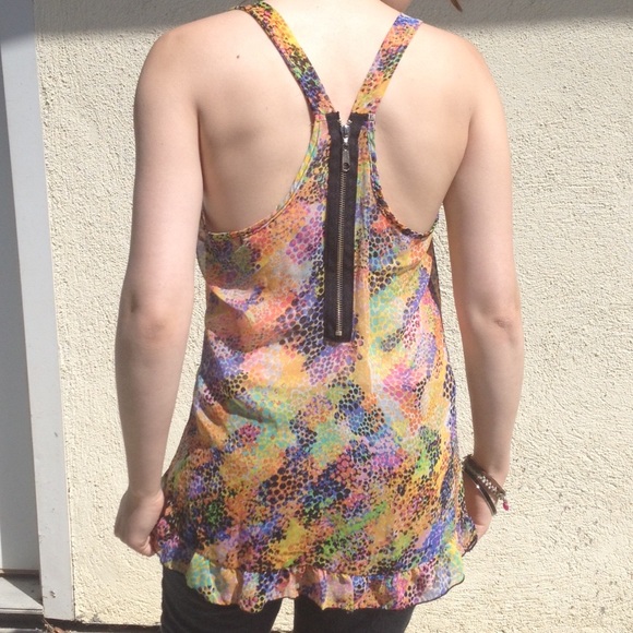 Neon spotted blouse - Picture 3 of 4