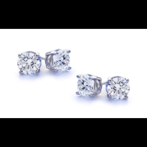 🔥Genuine white topaz and sterling silver earrings