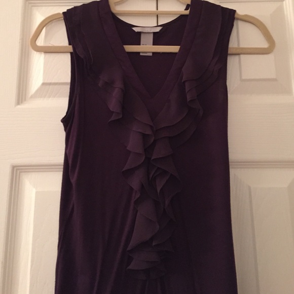 Purple ruffled tank