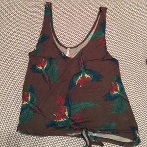 Scout Macaw tie front shirt