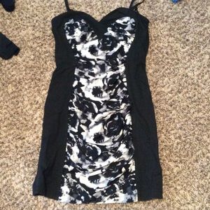 Black and white body con dress