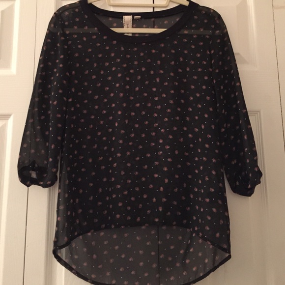 Sheer patterned top