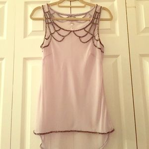 Sheer beaded tank